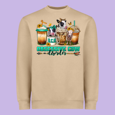 Ocd Obsessive Cow Disorder Coffee Cups Heavyweight Sweatshirt Designed By Jasminsmagicworld
