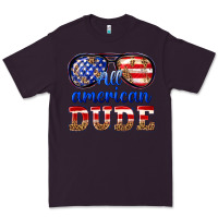 Plum all american dude Premium Tee - texasbilliewilder