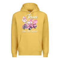Antique Gold Leopard Floral Pink Car Jesus Take The Wheel Premium Hoodie - Bettercallsaul