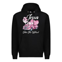 Leopard Floral Pink Car Jesus Take The Wheel Premium Hoodie | Teevron