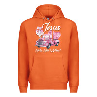 Carrot Leopard Floral Pink Car Jesus Take The Wheel Premium Hoodie - Bettercallsaul