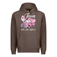 Coffee Leopard Floral Pink Car Jesus Take The Wheel Premium Hoodie - Bettercallsaul