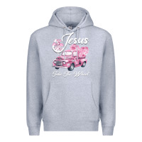 Heather Grey Leopard Floral Pink Car Jesus Take The Wheel Premium Hoodie - Bettercallsaul