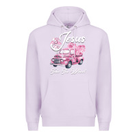 Lilac Leopard Floral Pink Car Jesus Take The Wheel Premium Hoodie - Bettercallsaul