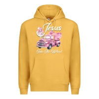 Mustard Leopard Floral Pink Car Jesus Take The Wheel Premium Hoodie - Bettercallsaul