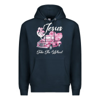 Navy Leopard Floral Pink Car Jesus Take The Wheel Premium Hoodie - Bettercallsaul