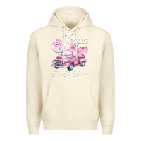 Sandshell Leopard Floral Pink Car Jesus Take The Wheel Premium Hoodie - Bettercallsaul