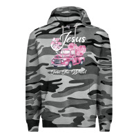 Slate Camo Leopard Floral Pink Car Jesus Take The Wheel Premium Hoodie - Bettercallsaul