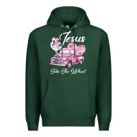 Sports Green Leopard Floral Pink Car Jesus Take The Wheel Premium Hoodie - Bettercallsaul