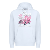 White Leopard Floral Pink Car Jesus Take The Wheel Premium Hoodie - Bettercallsaul