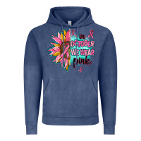Vintage Denim sunflower in october we wear pink Vintage Hoodie - AdoDesignShop