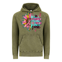 Vintage Olive sunflower in october we wear pink Vintage Hoodie - AdoDesignShop