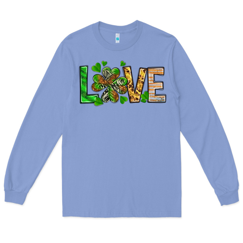 Love Luck With Clover Long Sleeve Tee by NancyCooperArtShop | Teevron