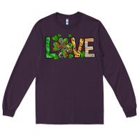 Plum love luck with clover Long Sleeve Tee - NancyCooperArtShop