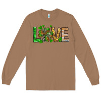 Toasted Coconut love luck with clover Long Sleeve Tee - NancyCooperArtShop