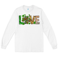 White love luck with clover Long Sleeve Tee - NancyCooperArtShop