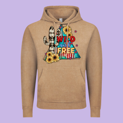 Wıld And Free Vintage Hoodie Designed By Jahusdesignshop