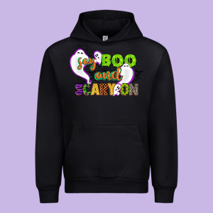 Say Boo And Scary On Urban Hoodie Designed By Cowgirlartshop