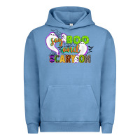 Pigment Pebble Blue say boo and scary on Urban Hoodie - CowGirlArtShop