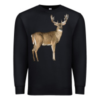Black white tailed buck deer Premium Sweatshirt - LillyAllenDesigns