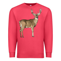 Cardinal white tailed buck deer Premium Sweatshirt - LillyAllenDesigns