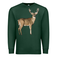 Sports Green white tailed buck deer Premium Sweatshirt - LillyAllenDesigns