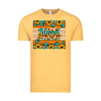 Vintage Mustard Blessed mama Vintage Tee - Artiststas