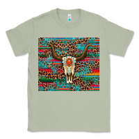 Matcha western serape leopard bull skull turquoise tumbler Classic Tee - Artiststas