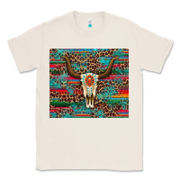Natural western serape leopard bull skull turquoise tumbler Classic Tee - Artiststas
