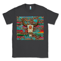 Smoke western serape leopard bull skull turquoise tumbler Classic Tee - Artiststas