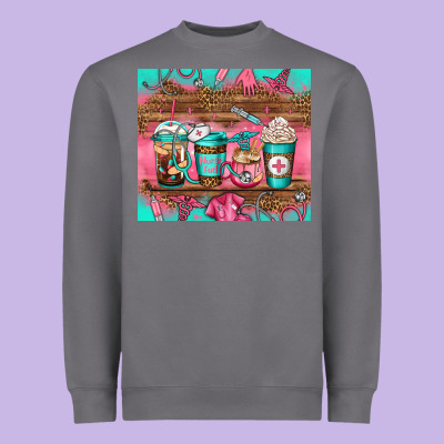Nurse Fuel Coffee Cups Heavyweight Sweatshirt Designed By Jasminsmagicworld