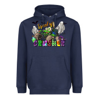 Navy spooky crusher monster truck Heavyweight Hoodie - LillyAllenDesigns
