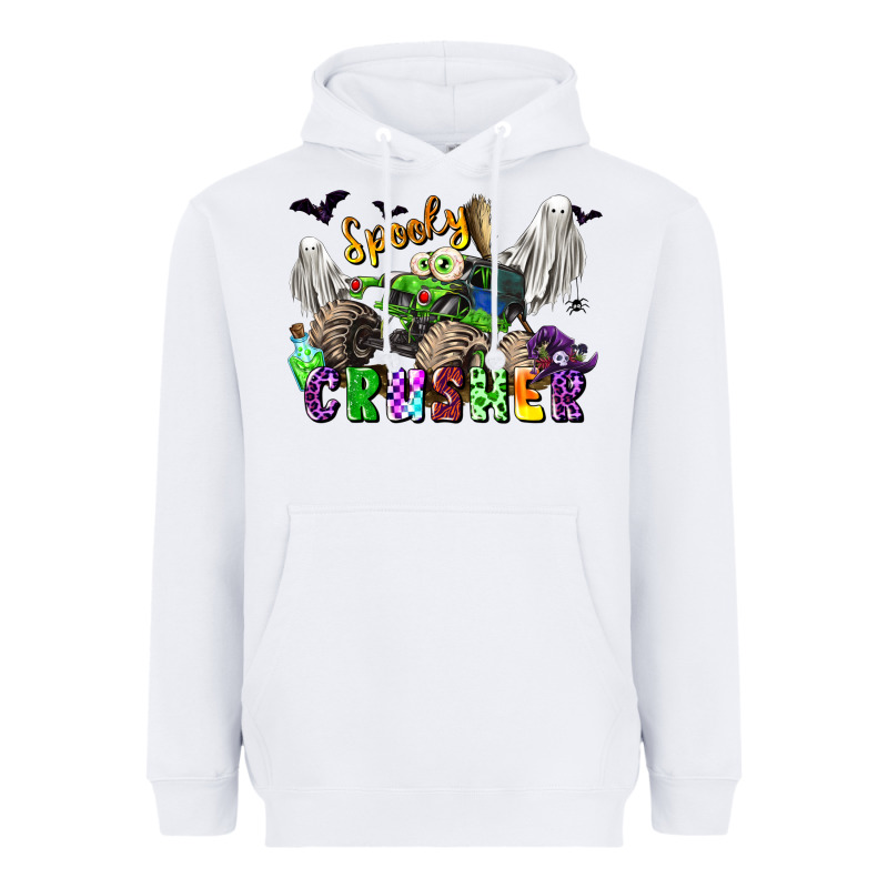 Spooky Crusher Monster Truck Heavyweight Hoodie by LillyAllenDesigns | Teevron
