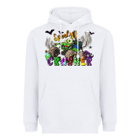 White spooky crusher monster truck Heavyweight Hoodie - LillyAllenDesigns