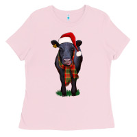Bubblegum Pink black angus Ladies Tee - RanaPortraitStore