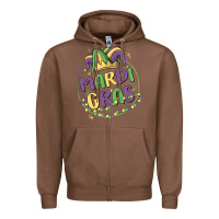 Chestnut mardi gras Zipper Hoodie - MaliasSmallBusiness