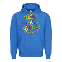 True Royal mardi gras Zipper Hoodie - MaliasSmallBusiness