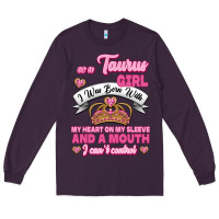 Plum as a taurus girl zodiac girls Long Sleeve Tee - Jasminsmagicworld