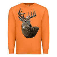 Carrot white tailed buck deer head Premium Sweatshirt - LillyAllenDesigns