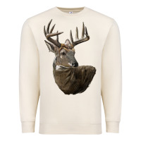 Sandshell white tailed buck deer head Premium Sweatshirt - LillyAllenDesigns