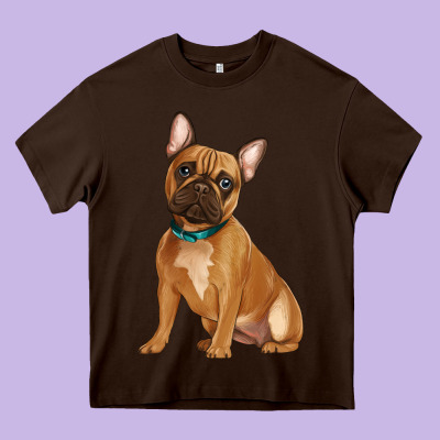 French Bulldog Heavy Core Tee Designed By Artiststas