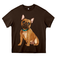 Chocolate Brown french bulldog Heavy Core Tee - Artiststas