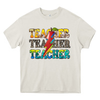Cream teacher teacher Heavy Core Tee - Zillion Design Studio