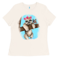 Bone baby sloth Ladies Tee - RanaPortraitStore