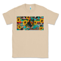 Mushroom western coop animals rooster sunflowers cowhide wooden serape glitter Classic Tee - Artiststas
