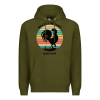 Army Green Best Clucking Dad Ever Premium Hoodie - Bettercallsaul