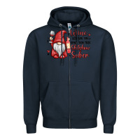Navy wine because you cant run this shitshow sober Zipper Hoodie - MaliasSmallBusiness
