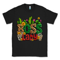 Black boss lady with money and cactus Classic Tee - AdoDesignShop