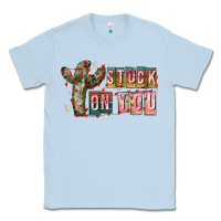 Dusty Blue Stuck on You Classic Tee - CowhideDigitalArt