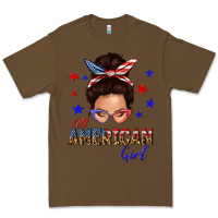 Cacao all american girl messy bun Premium Tee - texasbilliewilder